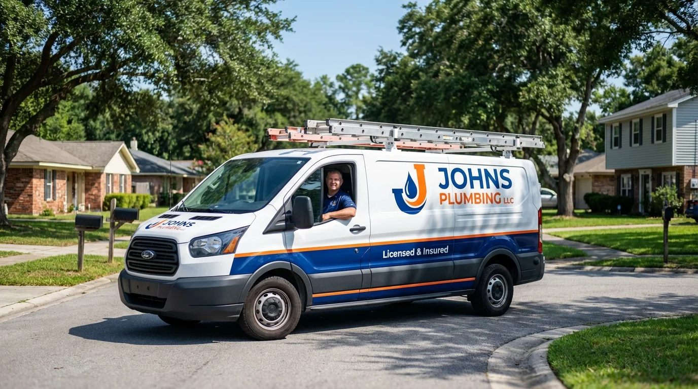Johns Plumbing LLC service van in Inez, KY